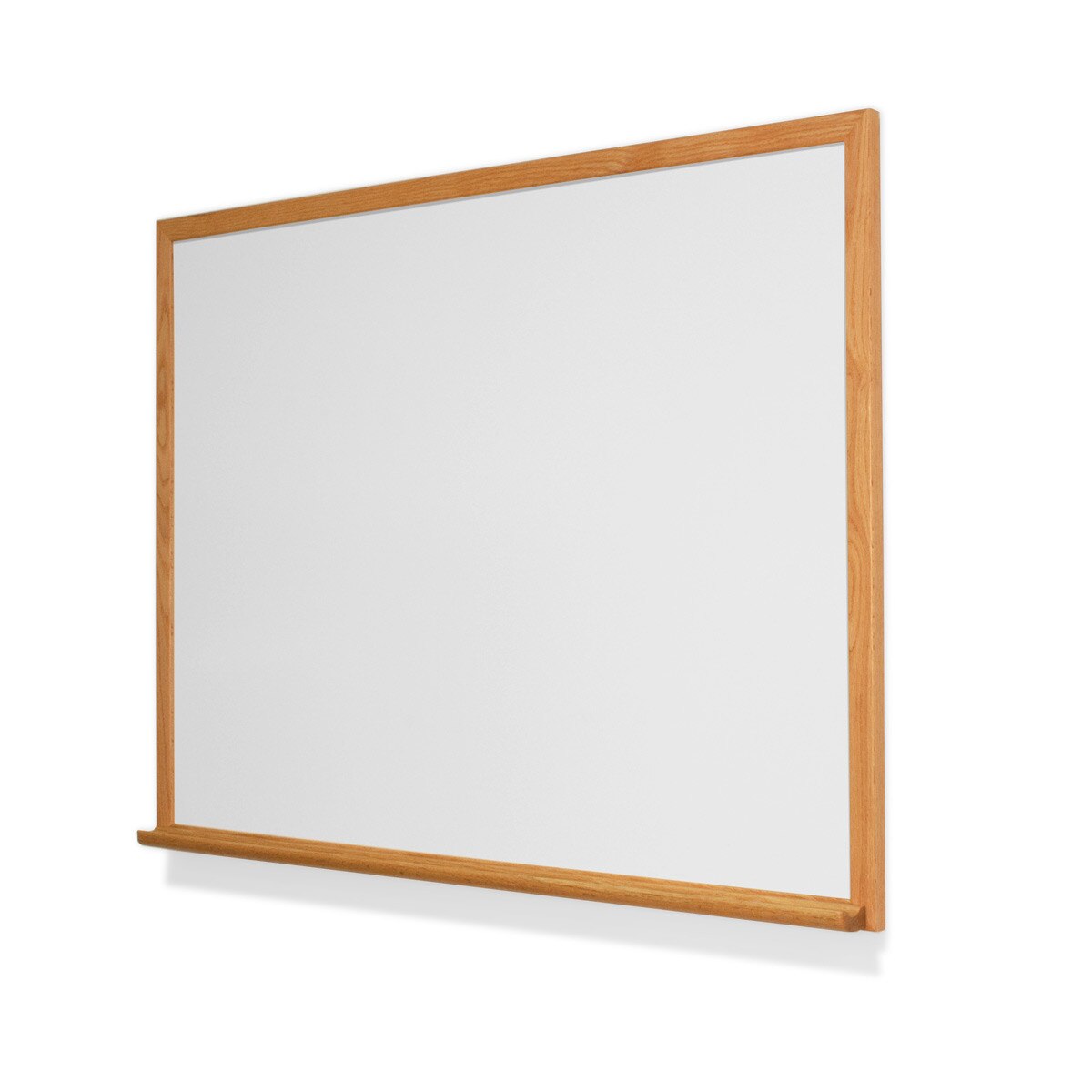 Gray Whiteboard w red oak & tray